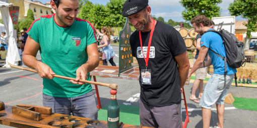 medieval wooden games in saint emilion